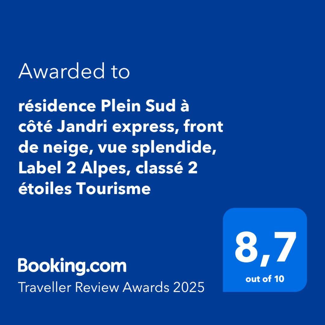 Residence Plein Sud A Cote Jandri Express, Front De Neige, Vue Splendide, Label 2 Alpes, Classe 2 Etoiles Tourisme Ле дез Альп Экстерьер фото